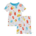 Été Cartoon Enfants Pyjama Set Cotton Sleeping Wear